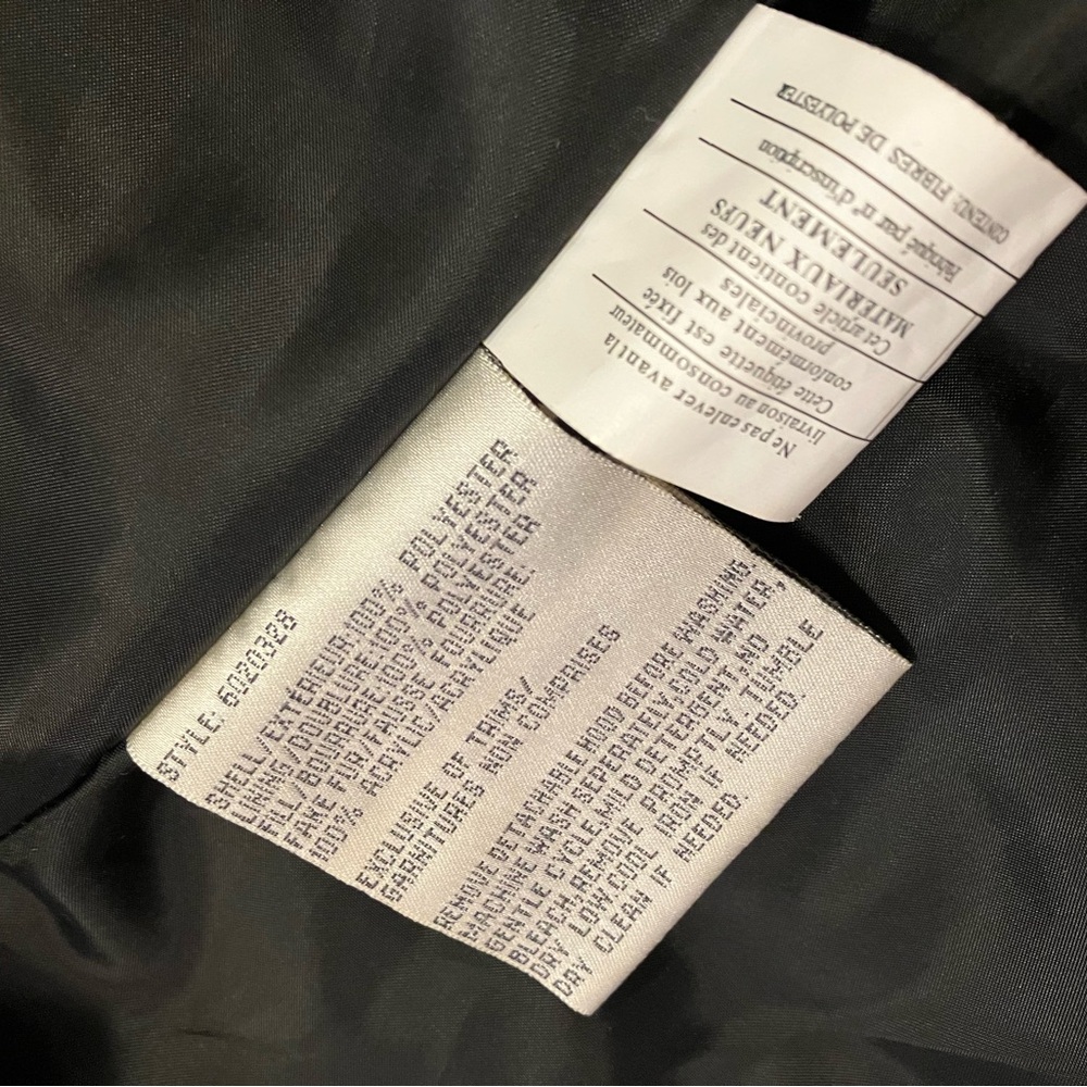Liz Claiborne Charcoal Puffer Coat with Faux Fur Hood Trim - Picture 6 of 6